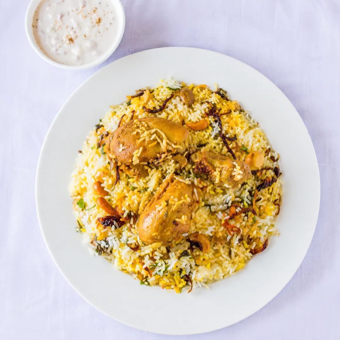 Thalassery Chicken Dum Biryani at Kerala Palace Restaurant Calgary — aromatic Malabar-style dum biryani